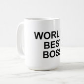 Mug 'Bester Chef der Welt' Kaffeetasse (Vorderseite Links)