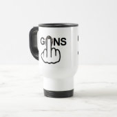 Mug Bird Flipping Guns Flip Reisebecher (Vorderseite Links)