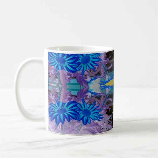 Mug blue flowers kaffeetasse (Links)