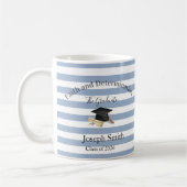 Mug Blue & White Stripe Graduate 2026  Kaffeetasse (Links)