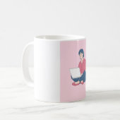 Mug browsing the Web réduites à cup of coffe Kaffeetasse (Vorderseite Links)