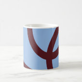 Mug – Burgundy Lines on Blue Kaffeetasse (Mittel)