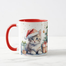 Mug Cat in Christmas mood. Tasse