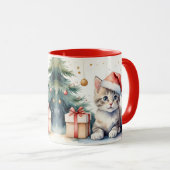 Mug Cat in Christmas mood. Tasse (VorderseiteRechts)