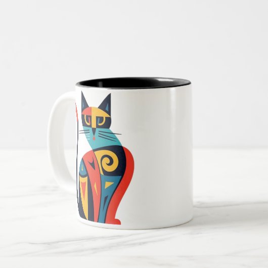 mug cat zweifarbige tasse (Vorderseite Links)