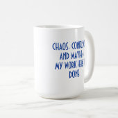 MUG-CHAOS VERWIRRUNGS-VERSTÜMMELUNG KAFFEETASSE (VorderseiteRechts)