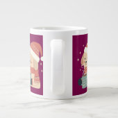 Mug Chien de Noël Bonnet Écharpe Pastel - Life is Jumbo-Tasse (Rückseite)