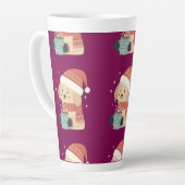 Mug Chien de Noël Bonnet Écharpe Pastel - Life is  Milchtasse (Linke Ecke)