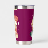 Mug Chien de Noël Bonnet Écharpe Pastel - Life is  Thermobecher (Links)