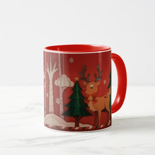 Mug Christmas fawn Tasse (VorderseiteRechts)