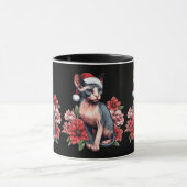 Mug | Christmas Sphynx Cat Tragen einer Weihnachts Tasse (Zentrum)