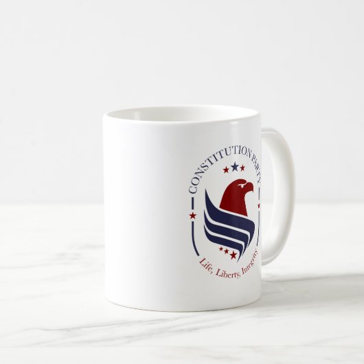 Mug, Constitution Party, Eagle, oval Kaffeetasse (VorderseiteRechts)