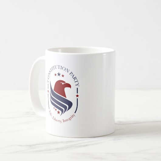 Mug, Constitution Party, Eagle, oval Kaffeetasse (Vorderseite Links)