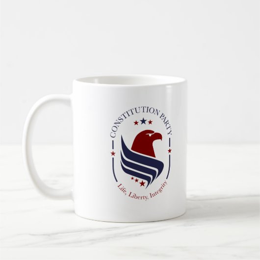 Mug, Constitution Party, Eagle, oval Kaffeetasse (Links)