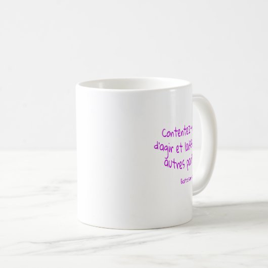 Mug Contentez, bitte. Kaffeetasse (VorderseiteRechts)
