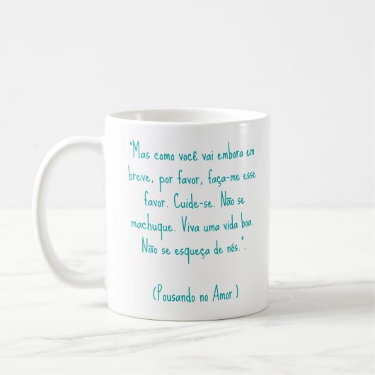 Mug Crash Landing on You (Caneca Pousando no Amor) Kaffeetasse (Links)
