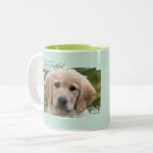 Mug Customizable Pet Photo - "My Faithful Friend" Zweifarbige Tasse (Vorderseite Links)