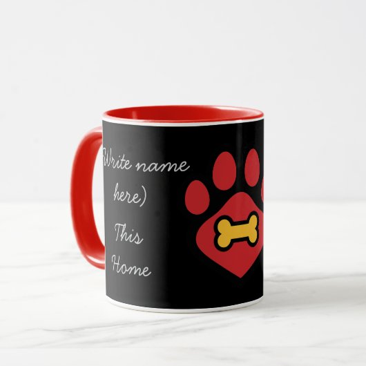 Mug Cute Animal Paw Print Tasse (Vorderseite Links)
