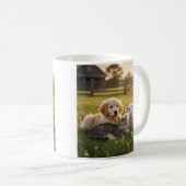 Mug Cute pets group, Golden Retriever and cat. Kaffeetasse (VorderseiteRechts)