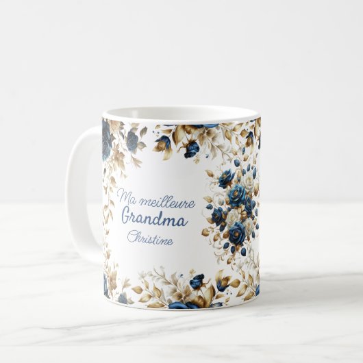 Mug Dankeschön blau Kaffeetasse (Vorderseite Links)