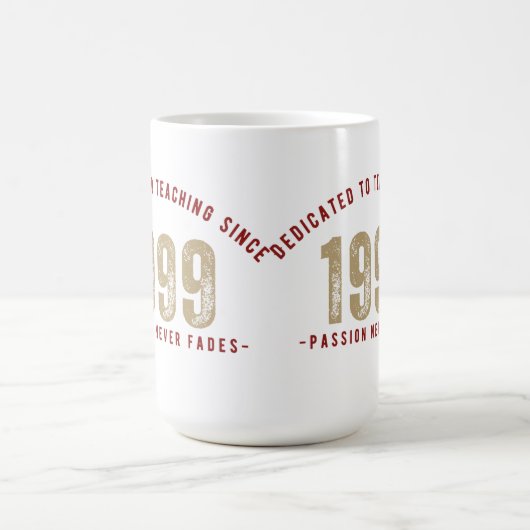 Mug - Dedicated to teaching since 1 | Teacher mug  Kaffeetasse (Mittel)
