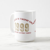 Mug - Dedicated to teaching since 1 | Teacher mug Kaffeetasse (Vorderseite Links)
