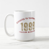 Mug - Dedicated to teaching since 1 | Teacher mug Kaffeetasse (Links)