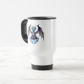 Mug-Drache schlüpft aus kristallinem Ei Reisebecher (Vorderseite Links)