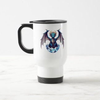 Mug-Drache schlüpft aus kristallinem Ei Reisebecher