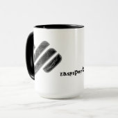 Mug Easysport Black coffee/Blue splatter Tasse (Vorderseite Links)