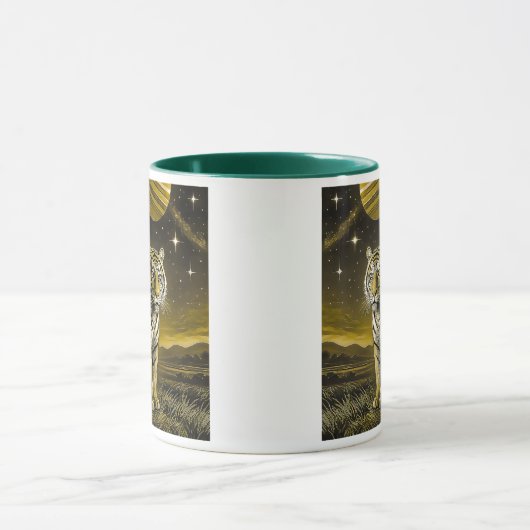 Mug Einfarbiges Tigerbild. Tasse (Zentrum)