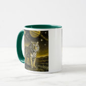 Mug Einfarbiges Tigerbild. Tasse (Vorderseite Links)