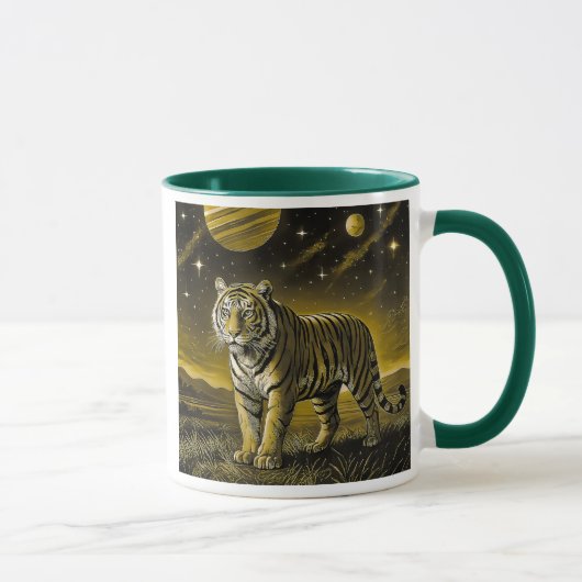 Mug Einfarbiges Tigerbild. Tasse (Rechts)