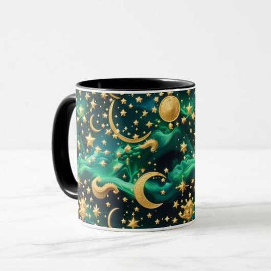 Mug - Emerald Celestial Moon Tasse (Vorderseite Links)