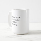 MUG-ENOUGH MITTELFINGER KAFFEETASSE (Vorderseite Links)