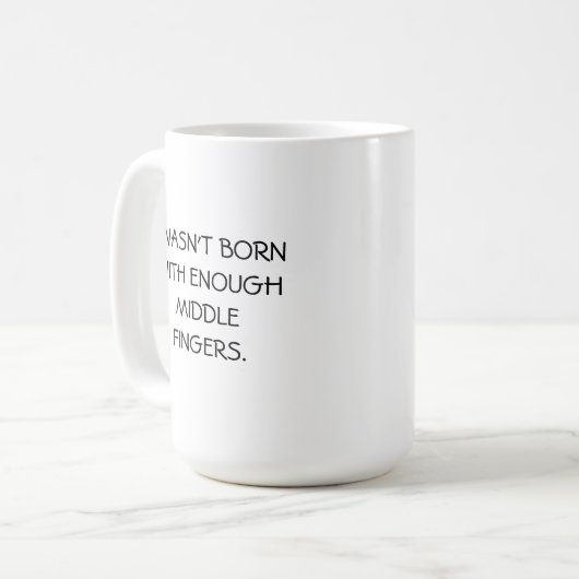 MUG-ENOUGH MITTELFINGER KAFFEETASSE (Vorderseite Links)