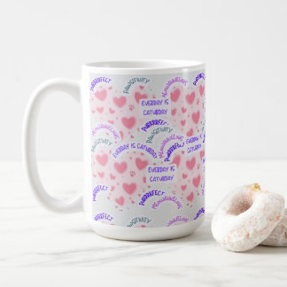 Mug "Everyday is caturday" Pawsitive vibes  Kaffeetasse
