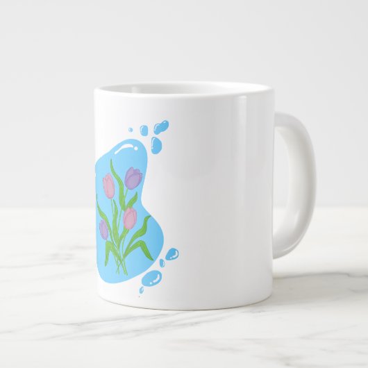 Mug flower design  Jumbo-Tasse (Vorderseite Rechts)