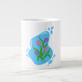 Mug flower design  Jumbo-Tasse