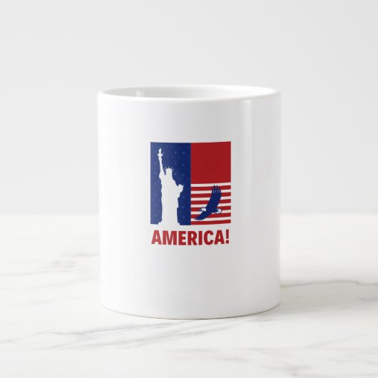 Mug for American Independence Day Jumbo-Tasse (Vorderseite)