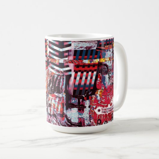 Mug – Fragmented Pulse Kaffeetasse (VorderseiteRechts)