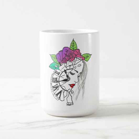 Mug-Frau-Uhr Kaffeetasse (Mittel)
