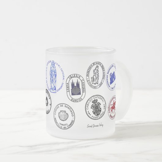 Mug Frostglas Saint James Way Mattglastasse (VorderseiteRechts)