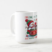 Mug-Funny Snowman Christmas Mug Kaffeetasse (Vorderseite Links)