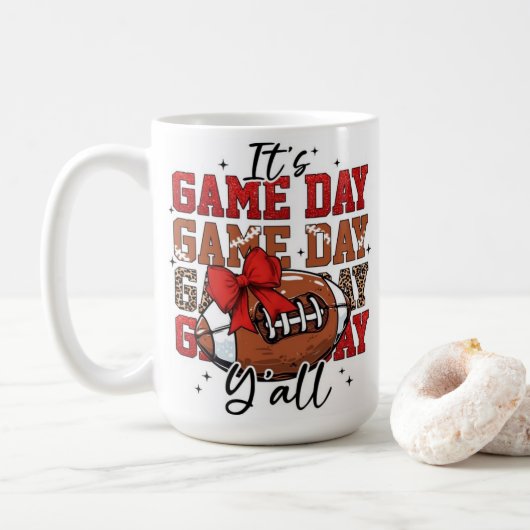Mug game day, futbol americano kaffeetasse (Mit Donut)
