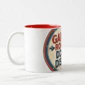 MUG "GAME IN ROGRESS - DO NOT DISTURB". ZWEIFARBIGE TASSE (Links)