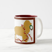 Mug~Golden Retriever-Weihnachten Zweifarbige Tasse (VorderseiteRechts)