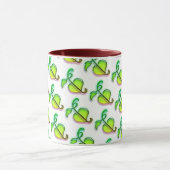 Mug - Green Leaves with Red Highlights Tasse (Zentrum)