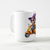 Mug Großmutter Chibi-Hexe auf Scoote Kaffeetasse (Vorderseite Links)