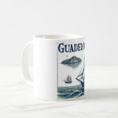Mug Guadeloupe - Gedenken an Vintage Kaffeetasse (Vorderseite Links)